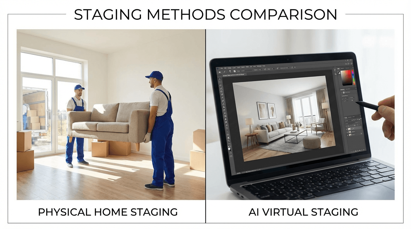 KI Home Staging vs. traditionell: der vollstaendige Vergleich
