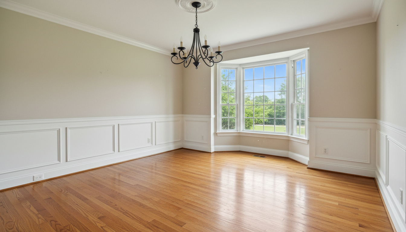 Empty bedroom before staging